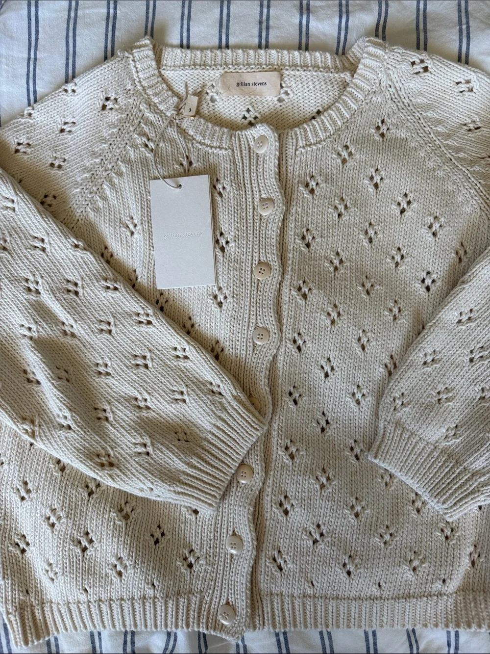 Mabel Cardigan in Ivory - Gillian Steven’s - Picture 1 of 5